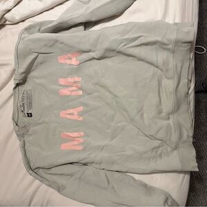 Gameday Social Gray Sweatshirt with Pink Print